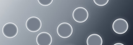 Gray Background with Floating Bubblesの写真素材