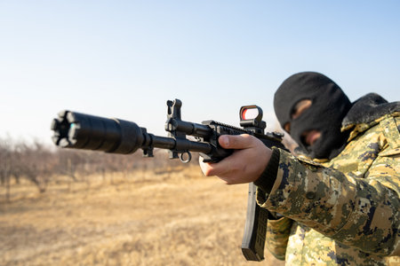 Mercenary Soldier in Combat Operations
