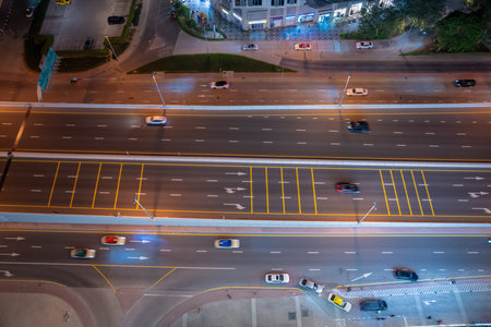 City Traffic Viewed from Aboveの写真素材