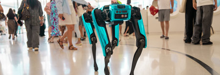 Robot Dog with Artificial Intelligence Capabilitiesの写真素材