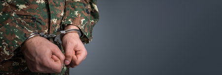 Soldier Arrested for War Crimeの写真素材