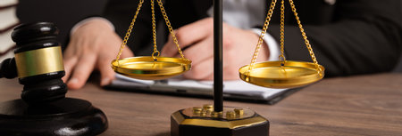 Court Lawyer at Verdict Momentの写真素材