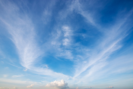 Fantastic soft white clouds against blue sky