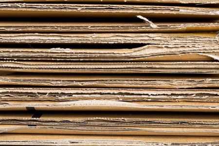 Stack of Corrugated Cardboard Backgroundの写真素材