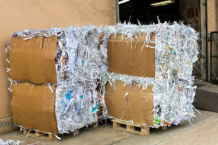 Waste paper recyclingの写真素材
