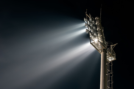 Stadium lights from behindの写真素材