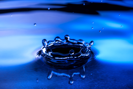 Water surface after collision with drop
