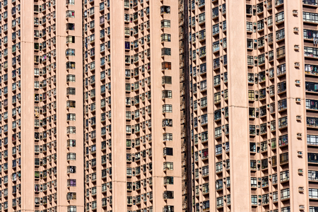 Apartment Building in Hong Kongの写真素材