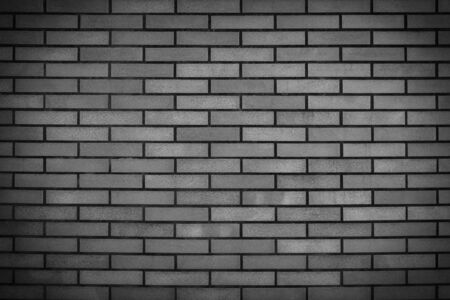 Brown Tile Wall Background (Black and white) の写真素材