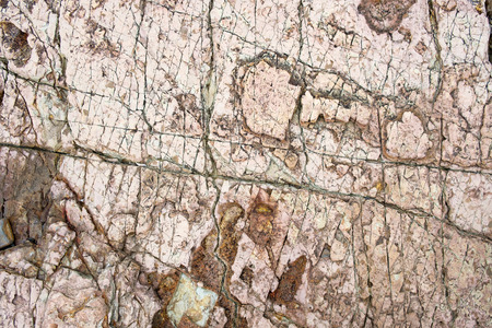 Geopark layers of sedimentary rock, in Tung Ping Chau, Hong Kong