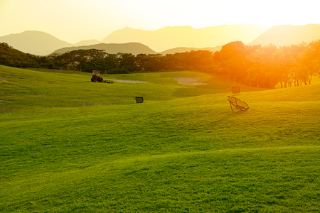 Beautiful golf driving rangeの写真素材