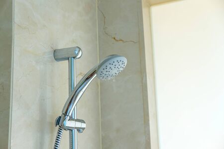 Shower head for shower in bathroom showerの写真素材