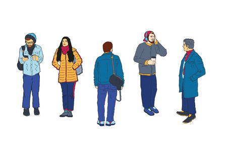 People in the city, street style.
