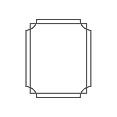 Simple line frames with double stroke. Vertical blank for text decoration. Vector illustration.のイラスト素材