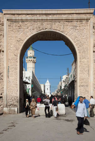 Tripoli, Libya, 4 November 2009. The entrance to the old city or medina, in Tripoli.