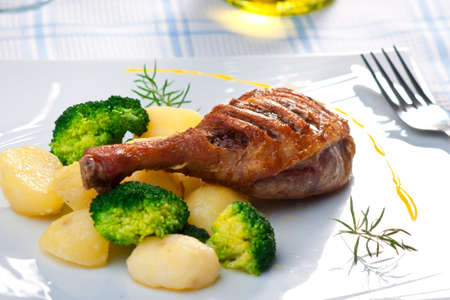 Roasted duck leg  の写真素材