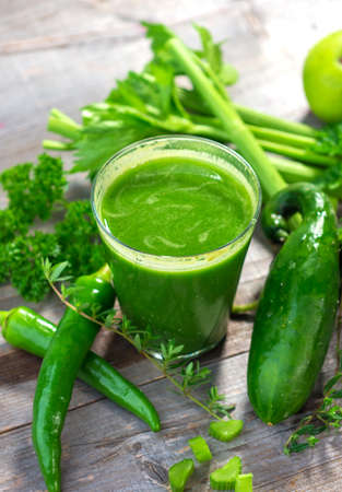 Healthy green juiceの写真素材