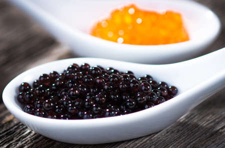 Caviar on two spoons
