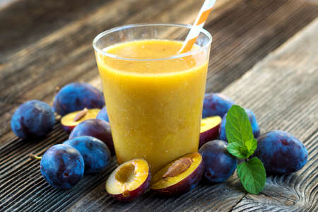 Plum smoothieの写真素材