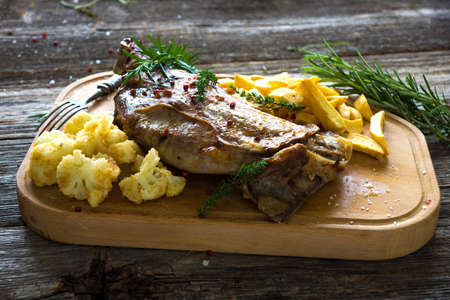 Roasted lamb legの写真素材