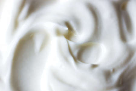 Creamy natural yogurt background. Closeup view.の写真素材