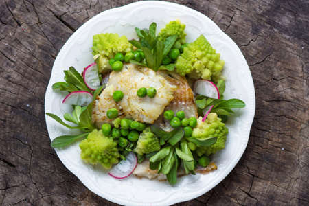 Fish fillet vegetablesの写真素材