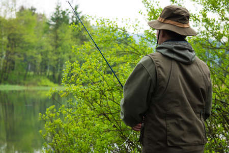 Fisherman in action