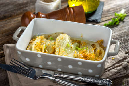 Baked Fennel with Parmesanの写真素材