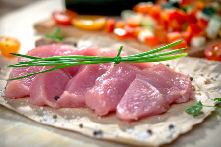 Raw turkey breastの写真素材