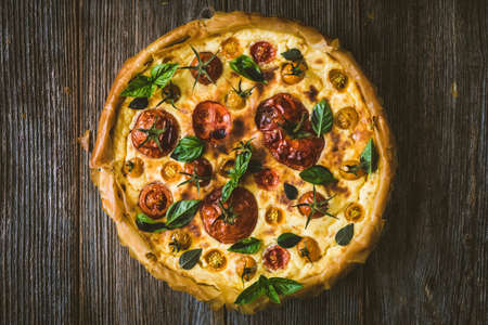 Tomato pieの写真素材