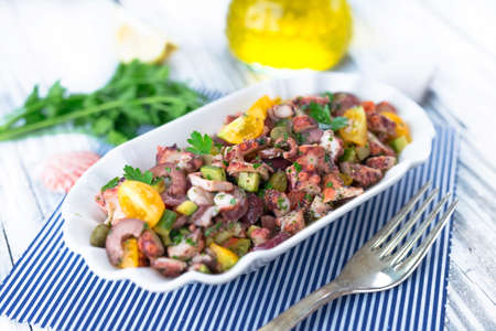 Fresh octopus saladの写真素材