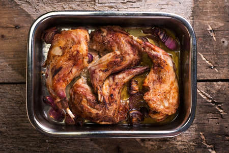 Roasted rabbit legの写真素材