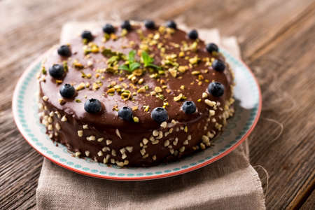 Delicious chocolate cake の写真素材