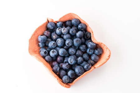 Fresh blueberries isolated on white