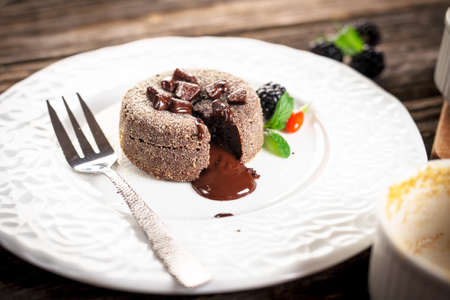 Delicious chocolate souffleの写真素材