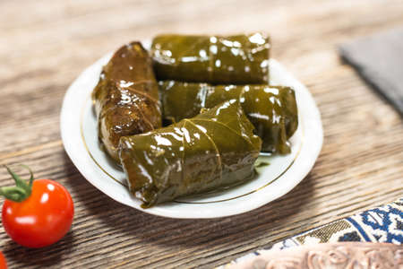 Stuffed vine leaves with rice 