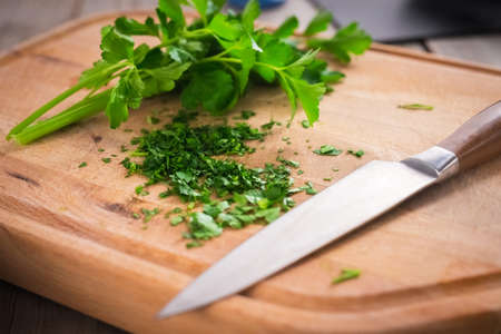 Chopped parsleyの写真素材