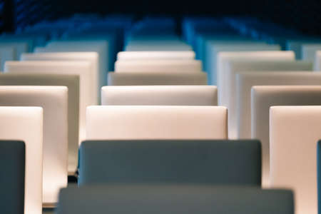 Detail of many well placed chairs for a meeting