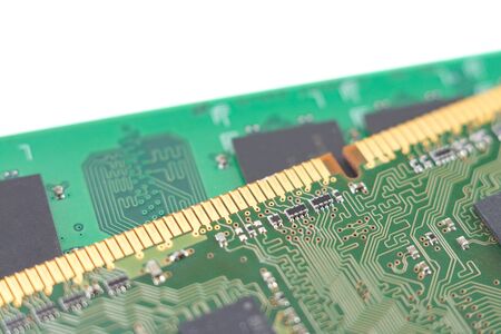 system, main memory, random access memory, computer detail, close-up, high resolution, isolated on...