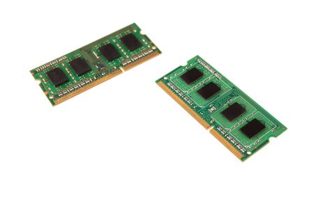 RAM, operative memory for notebook or laptop computer, monoblock, isolated on white background