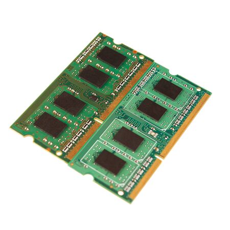 RAM, operative memory for notebook or laptop computer, monoblock, isolated on white background