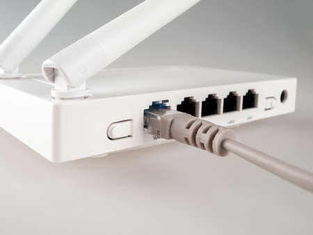 wireless internet connection at home via transmitter, router, wireless connection security, password...