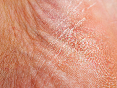 Dry skin damaged macro shot of the surface close-upの写真素材
