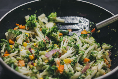 A bright vegetable stew made from fresh vegetables, symbolizing a healthy and proper diet.の写真素材