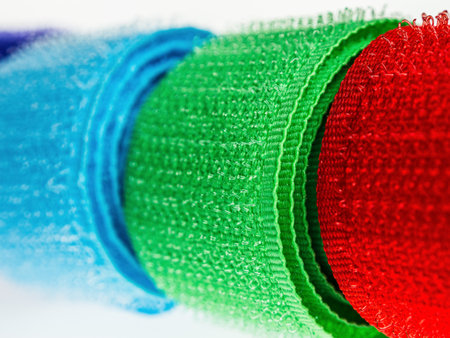 Close-up of Velcro for clothing: textured surface, ideal for easy attachment and adjustment.の写真素材