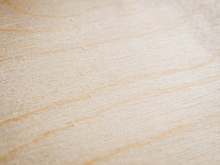 A textured wooden background with visible grain and knots. Natural, rustic, and versatile for various design purposes.の写真素材