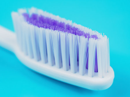 A toothbrush with soft bristles, ideal for gentle care of teeth and gums, ensuring oral health,...