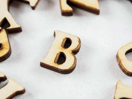 A representation of the letter âBâ from the English alphabet, whether as a graphic, font, or object.の写真素材