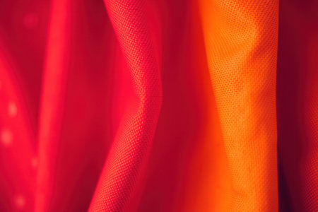 A detailed, magnified view of a waterproof fabric texture, close up.の素材