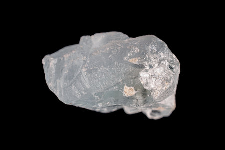 A strontium sulfate mineral, typically found in pale blue or colorless crystals.の写真素材